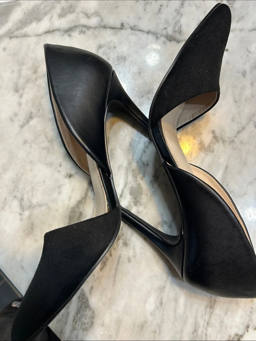 French Connection Black Pointed D'Orsay Pumps